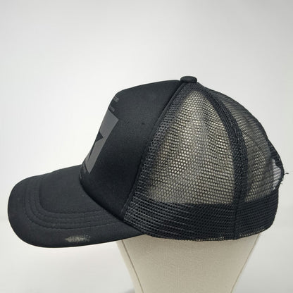 Black One Size Trucker Hat Star Norwegian Wood Lyrics Graphic Mesh Foam Front
