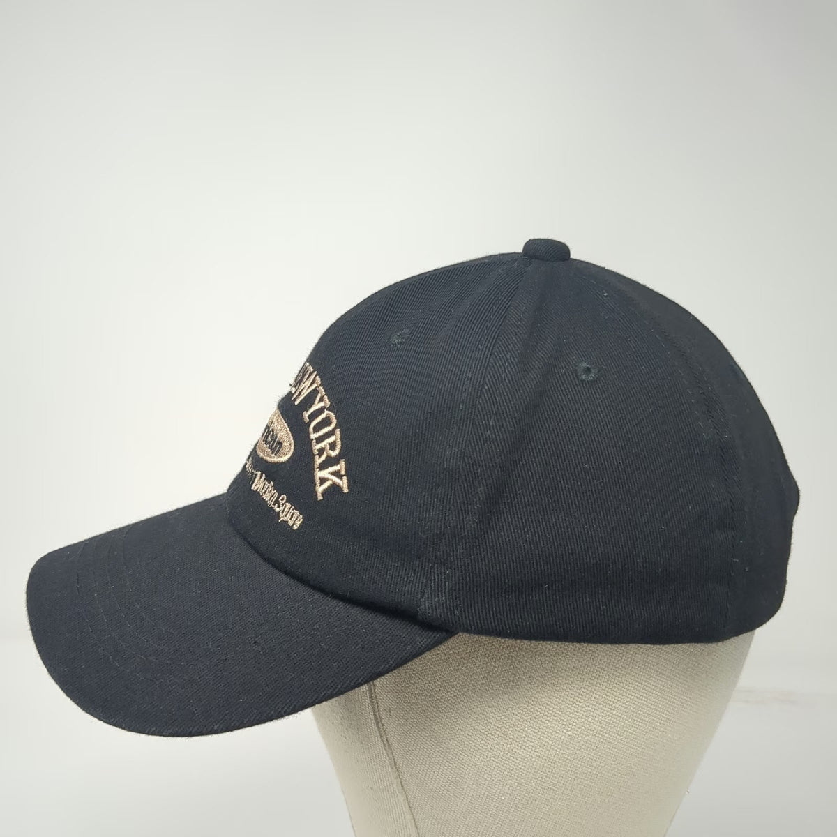 Baseball Cap Black One Size Cotton Slideback New York 1989 Madison Square Hat