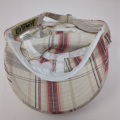Lake of The Ozarks Cadet Army Cap Multicolor OS Adjustable Plaid American Crown