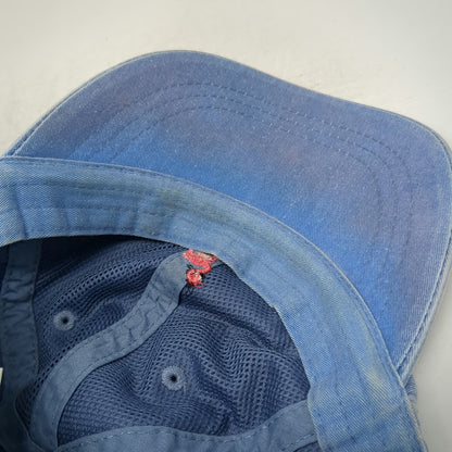 Belted Cow Company Baseball Cap Blue One Size Pink Flamingo Leather Strap Hat