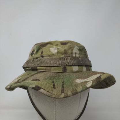 Bernard Cap Co Boonie Hat Camo 7 1/4 Multi Adjustable Chin Strap Army