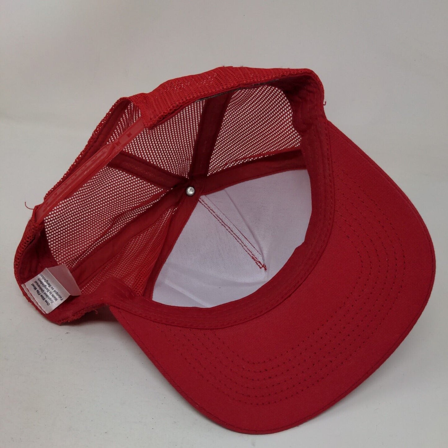 Bass Pro Shops Snapback Trucker Hat Red OSFM Adjustable Breathable Mesh Back