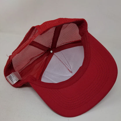 Bass Pro Shops Snapback Trucker Hat Red OSFM Adjustable Breathable Mesh Back