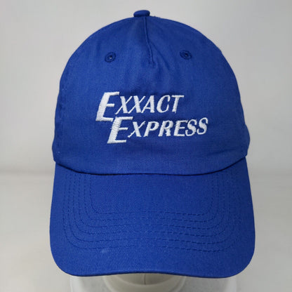 Exxact Express Strapback Hat Blue OSFM Adjustable Embroidered Hit Wear
