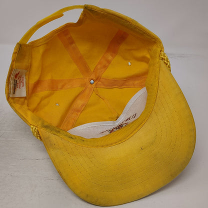 Designer Award Headwear Trucker Yellow Hat OS Rope Brim Ontario Tiger Vintage