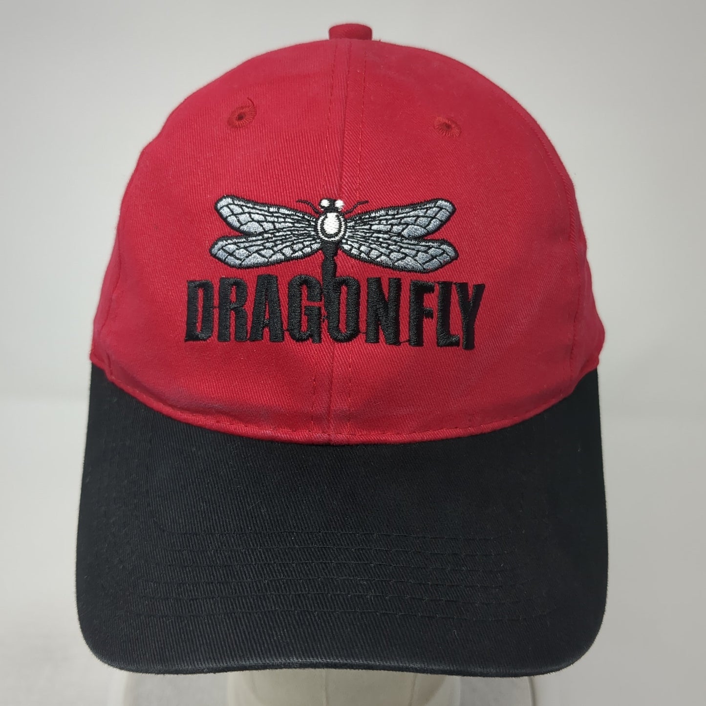 Dragon Fly Strapback Baseball Cap Red One Size Adjustable Embroidered 6 Panel