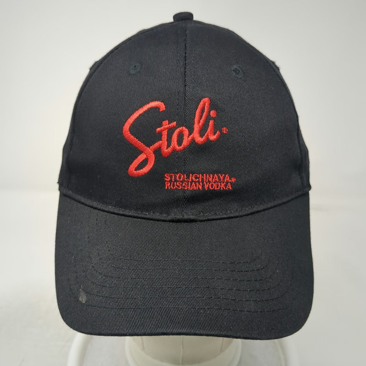 AMC Stoli Stolichnaya Russian Vodka Hat Black Baseball Cap One Size Fitted