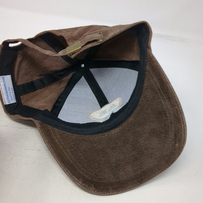 Dutch Harbor Gear Baseball Cap Brown One Size Suede Slideback Alaska State Hat