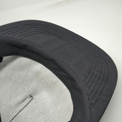 K-Products 5 Panel Black Hat One Size Rope Brim ABI Logo Structured USA Vintage