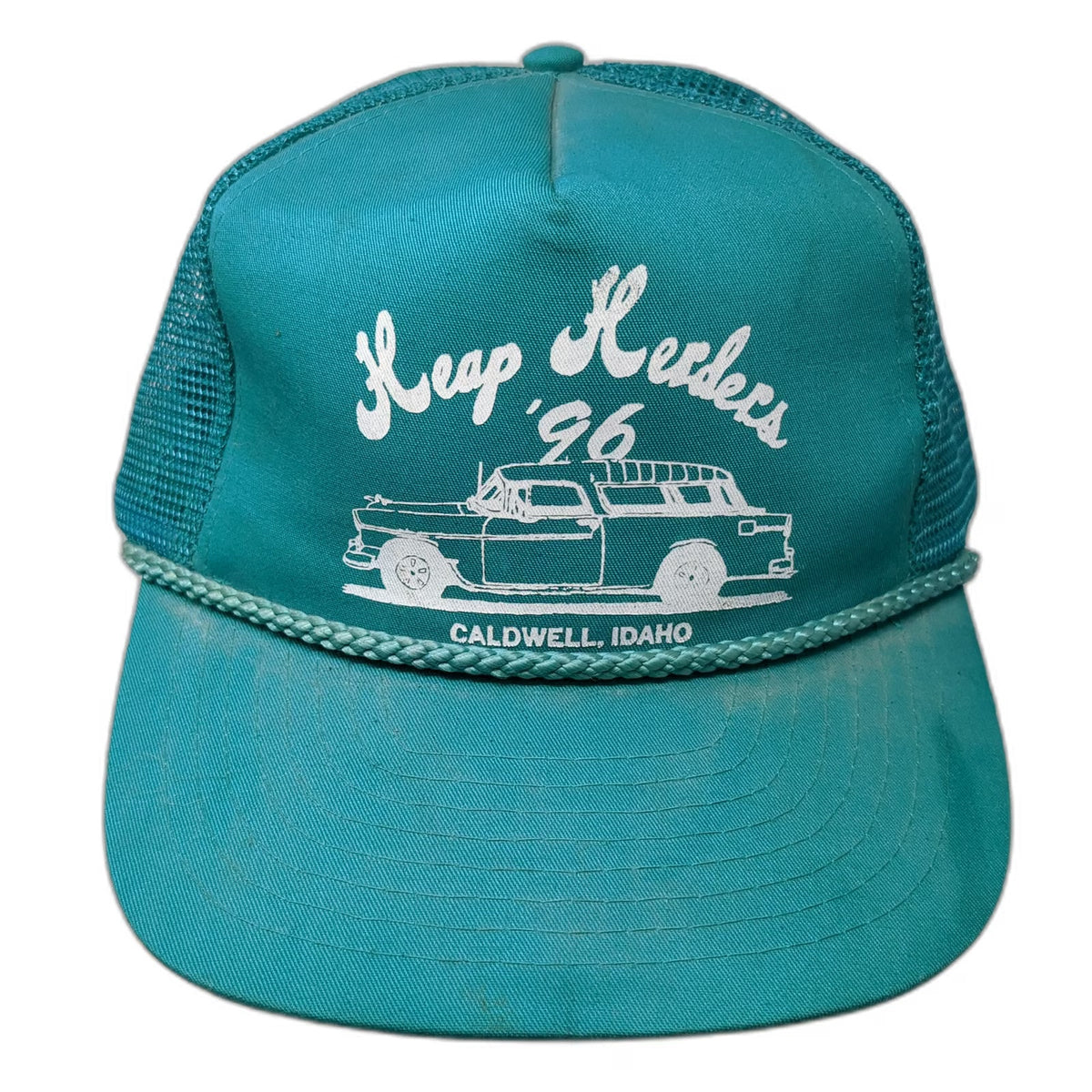 Nissin Trucker Hat Blue White One Size Mesh Snapback Heap Herders Caldwell Idaho