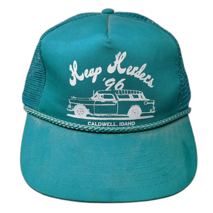 Nissin Trucker Hat Blue White One Size Mesh Snapback Heap Herders Caldwell Idaho