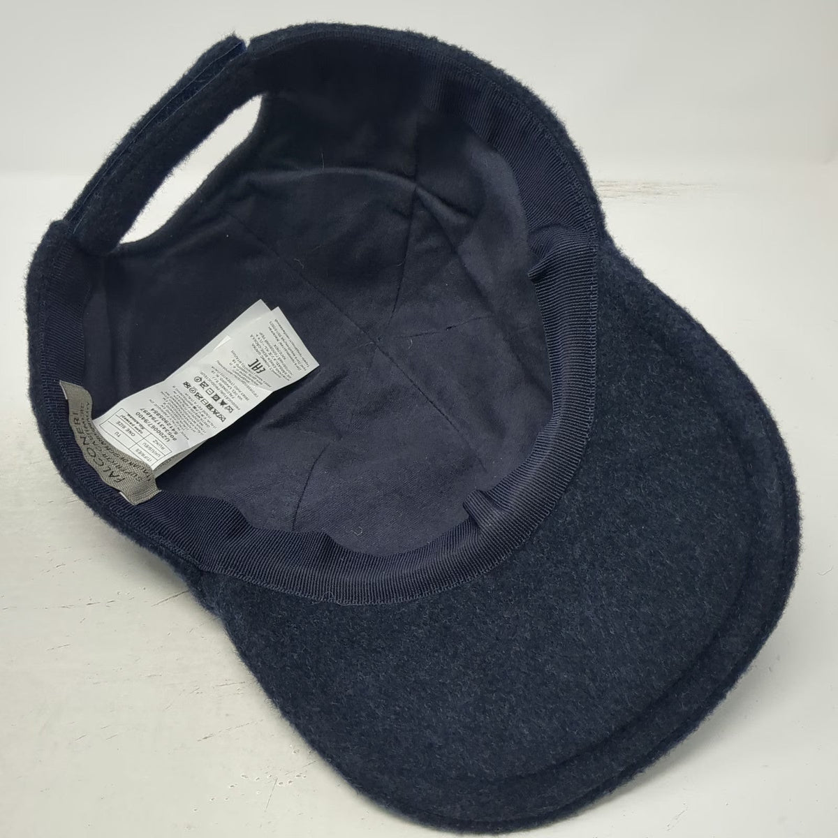 Falconeri Baseball Cap Blue One Size Cashmere Strapback Made In Italy Logo Hat