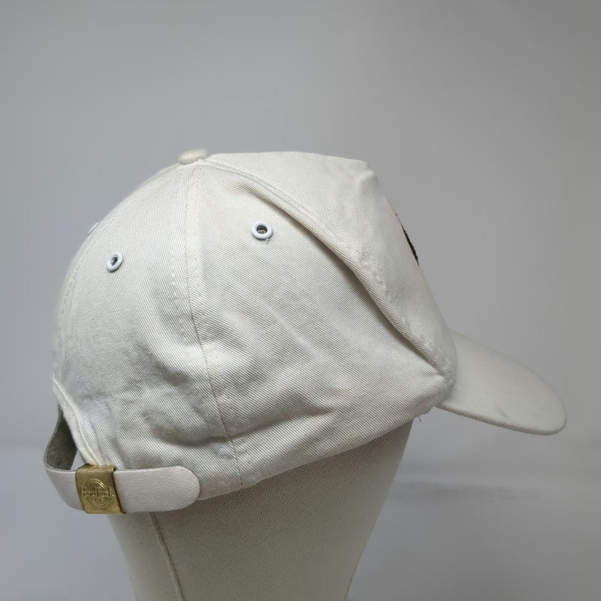 Hard Rock Cafe 5 Panel White OSFM Hat Boston Save the Planet Slideback Cotton
