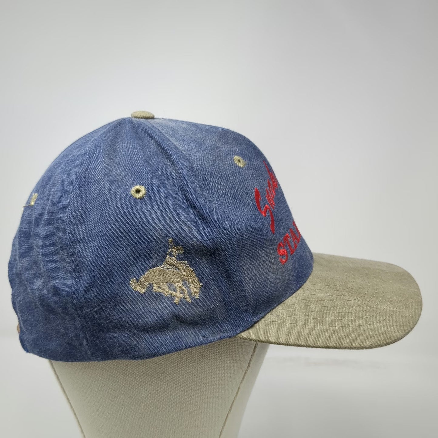 TEX KAP Baseball Cap Blue One Size Western Buckle Snake River Stampede Rodeo Hat