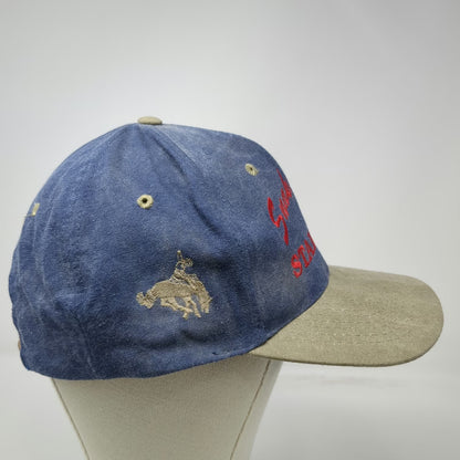 TEX KAP Baseball Cap Blue One Size Western Buckle Snake River Stampede Rodeo Hat