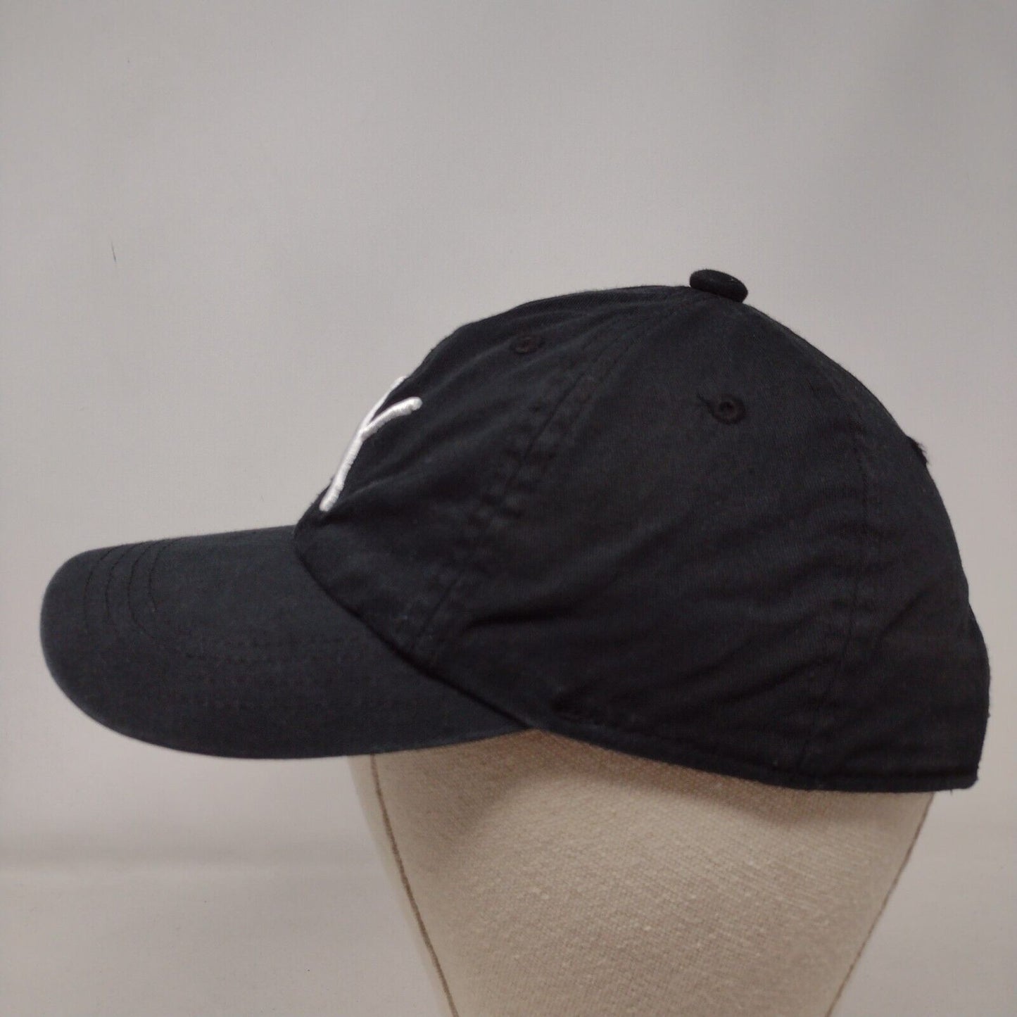 PUMA Strapback Hat Black Youth Adjustable Embroidered Solid 6 Panel