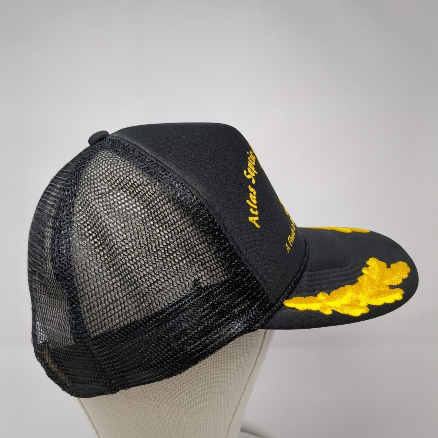 Atlas Septic & Grease Service Franklin TN Snapback Trucker Hat Black OS Rope