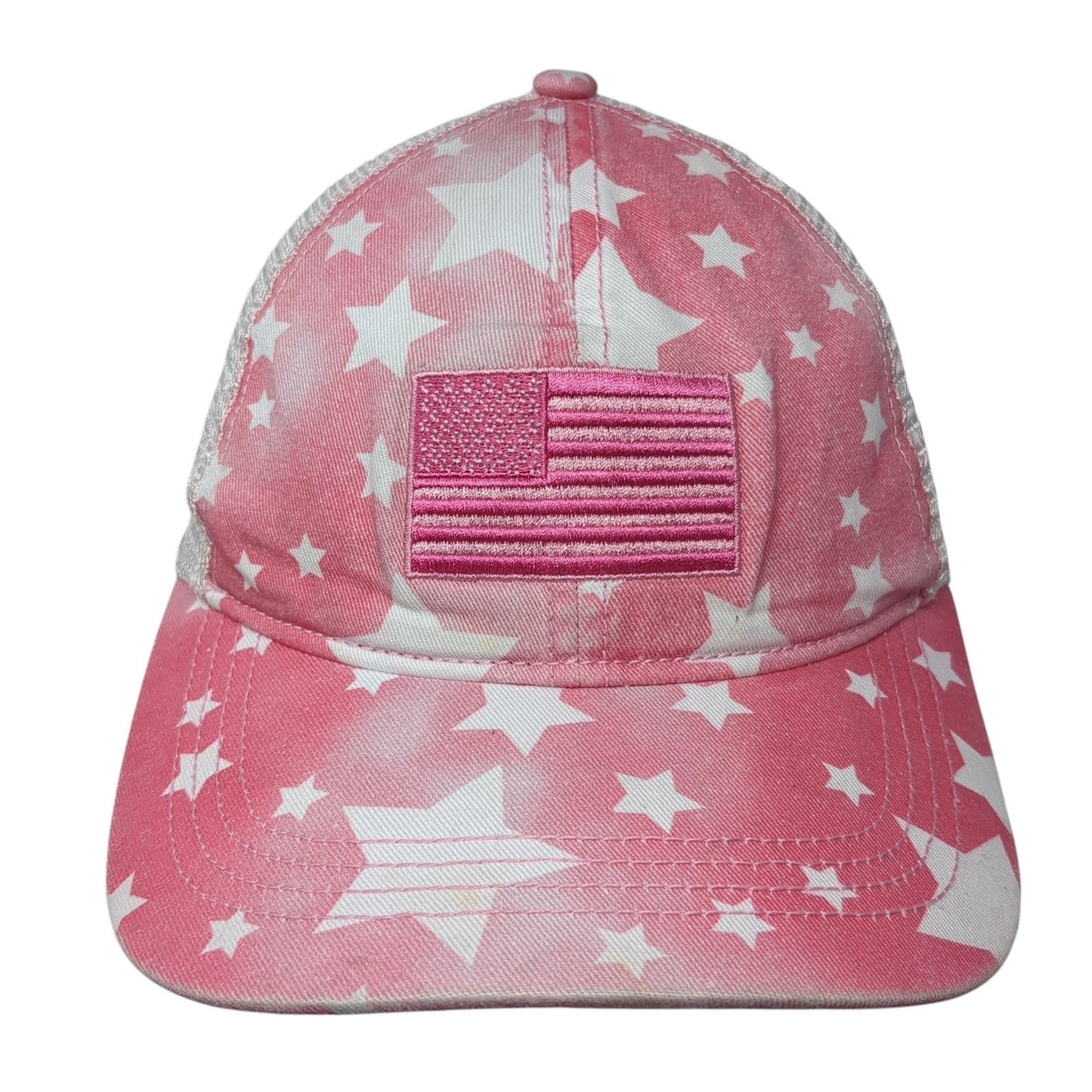 USA Flag Snapback Trucker Hat Multicolor One Size Adjustable Patriotic Mesh Back