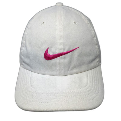Nike Baseball Cap White One Size Pink Swoosh Heritage86 Dri-Fit Adjustable hat