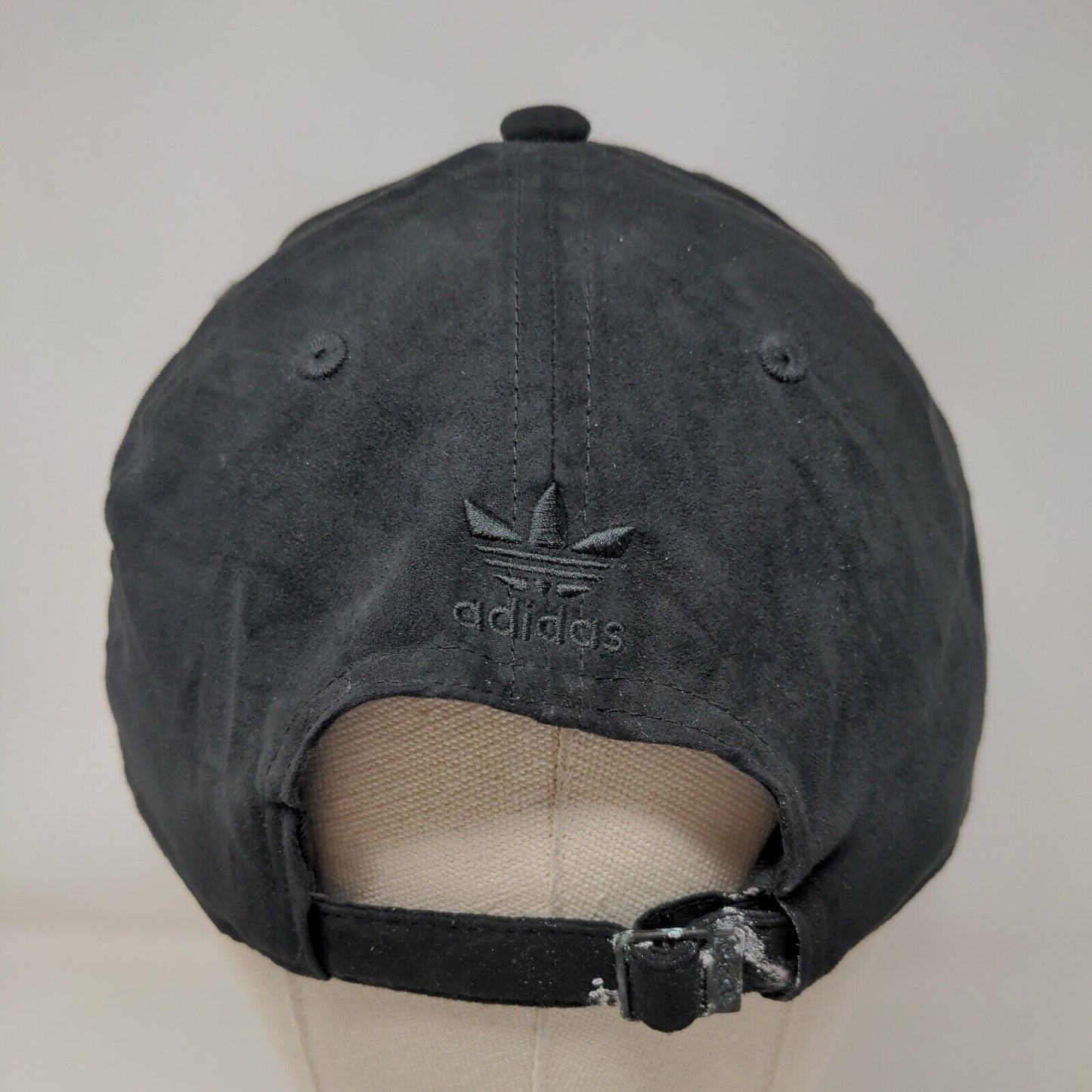 Adidas Trefoil Slideback Hat Black OSFM Embroidered Logo 3 Stripes