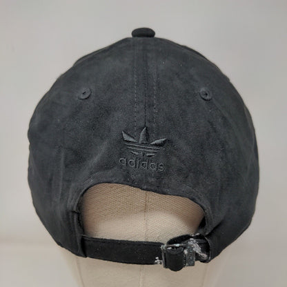 Adidas Trefoil Slideback Hat Black OSFM Embroidered Logo 3 Stripes