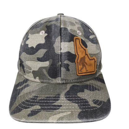 Idaho Leather Patch Snapback Hat Camo One Size Arcadian Outfitters