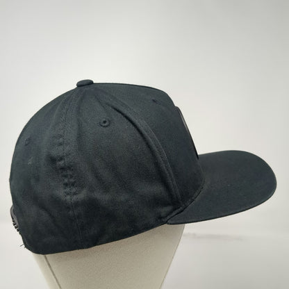 Fasthouse 5 Panel Black One Size Snapback Patch Checkered Flag Logo Moto Hat