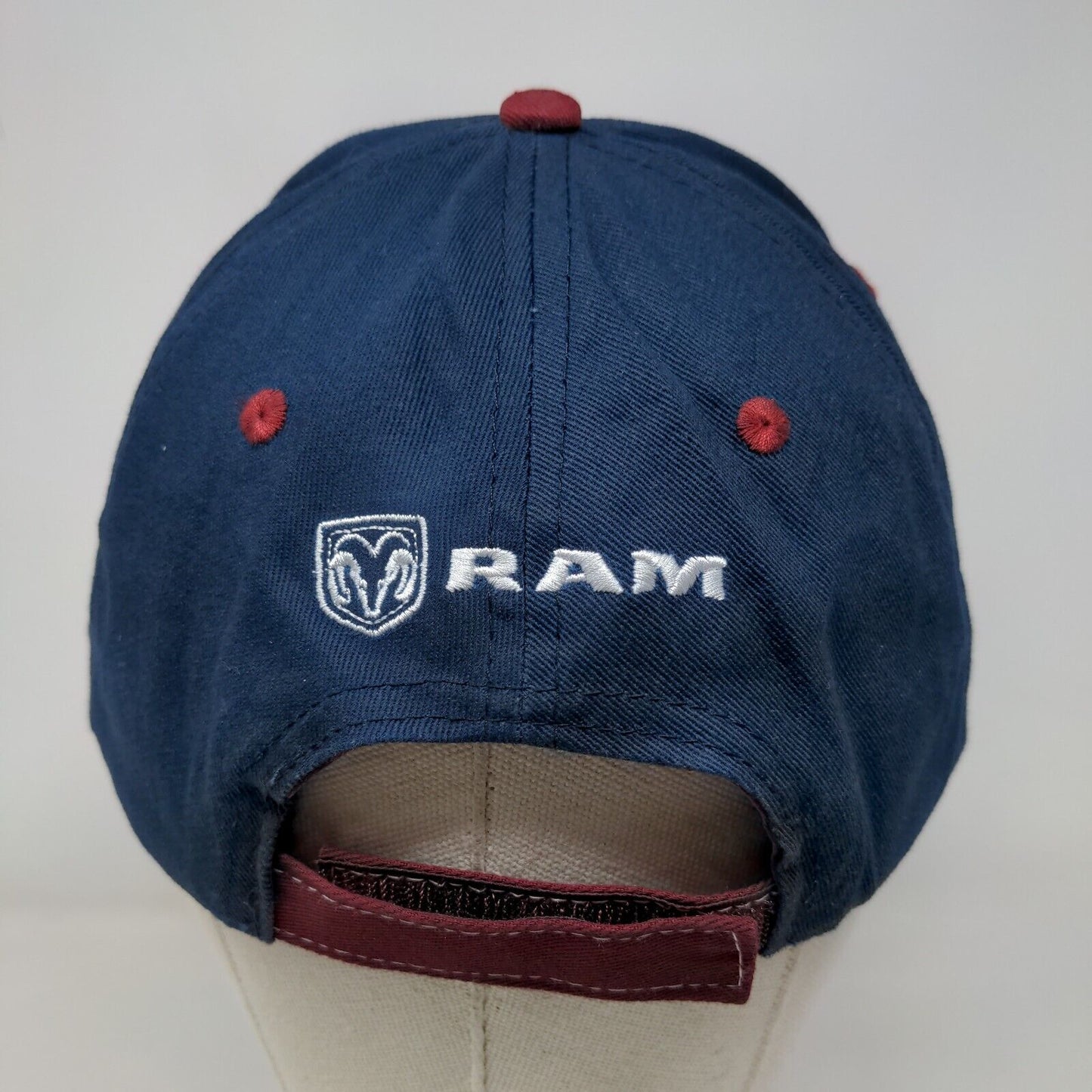 Dodge Ram Flag Strapback Hat Multi One Size Embroidered Colorblock