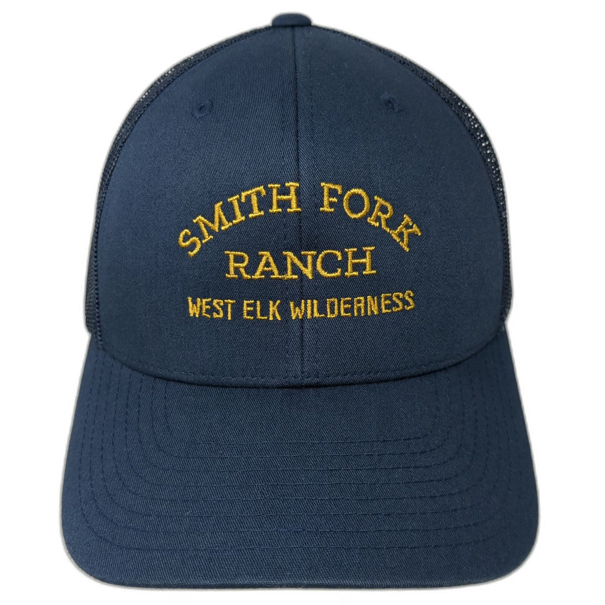 Yupoong Trucker Hat Blue One Size Smith Fork Ranch West Elk Wilderness Snapback
