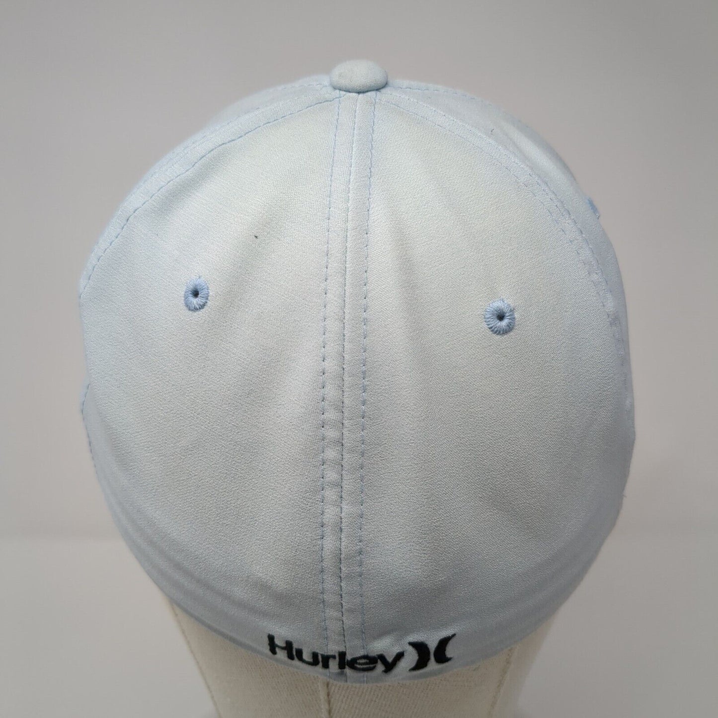 Hurley Logo Fitted Hat Blue S-M Embroidered Flexfit Yupoong 6 Panel