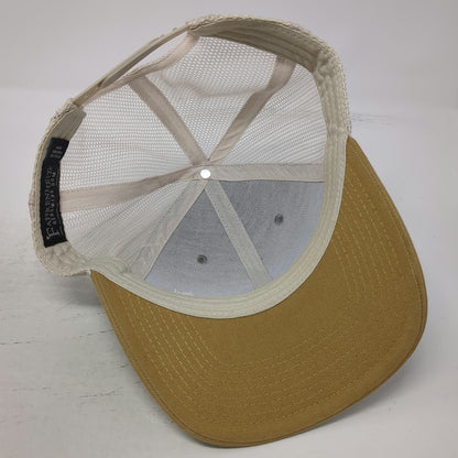 Fahrenheit Trucker Hat Gray Yellow One Size Shamrock Foods Logo Mesh Snapback