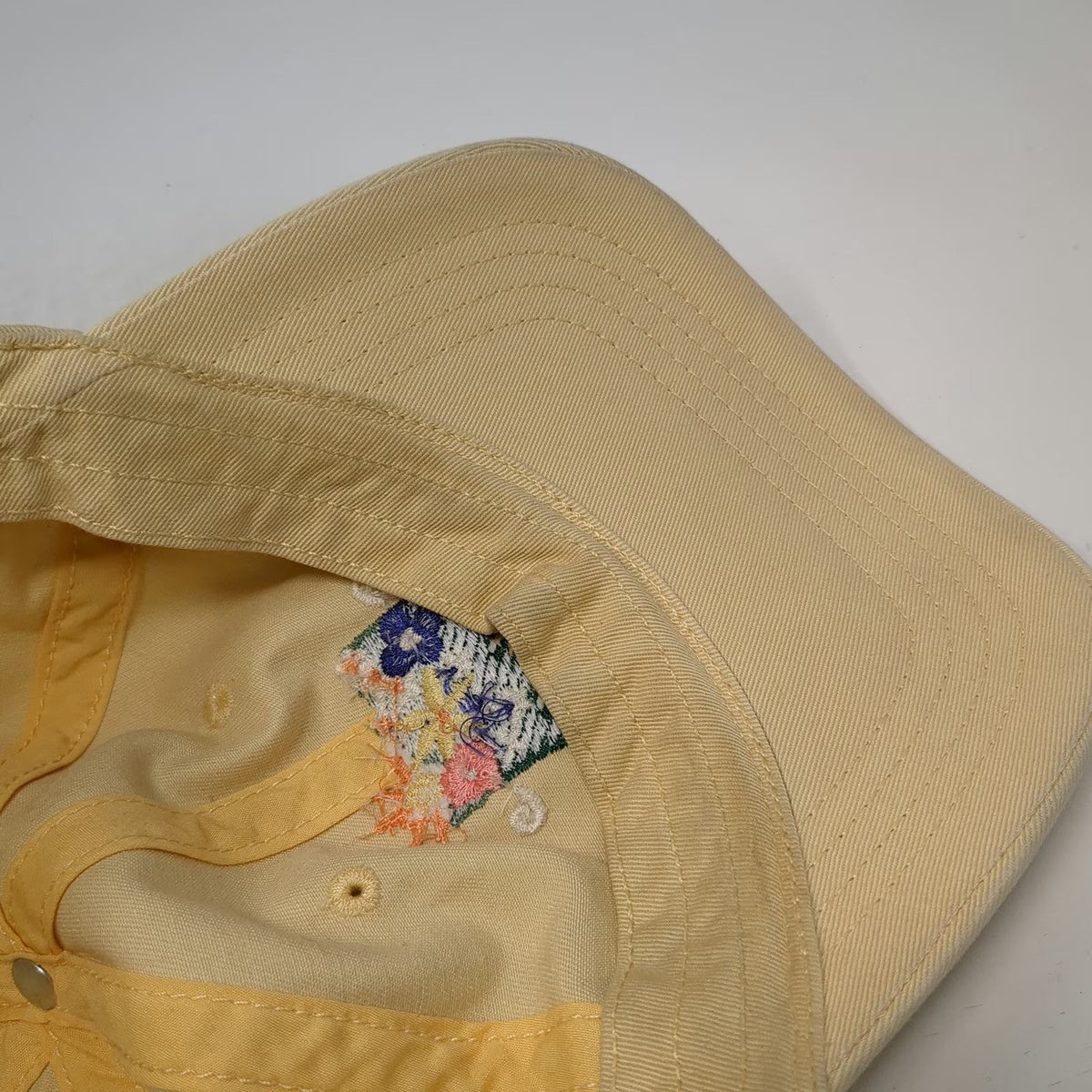 Sutton Sportswear Baseball Cap Yellow One Size Alaska Floral Sun Embroidered Hat