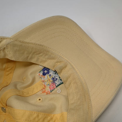Sutton Sportswear Baseball Cap Yellow One Size Alaska Floral Sun Embroidered Hat