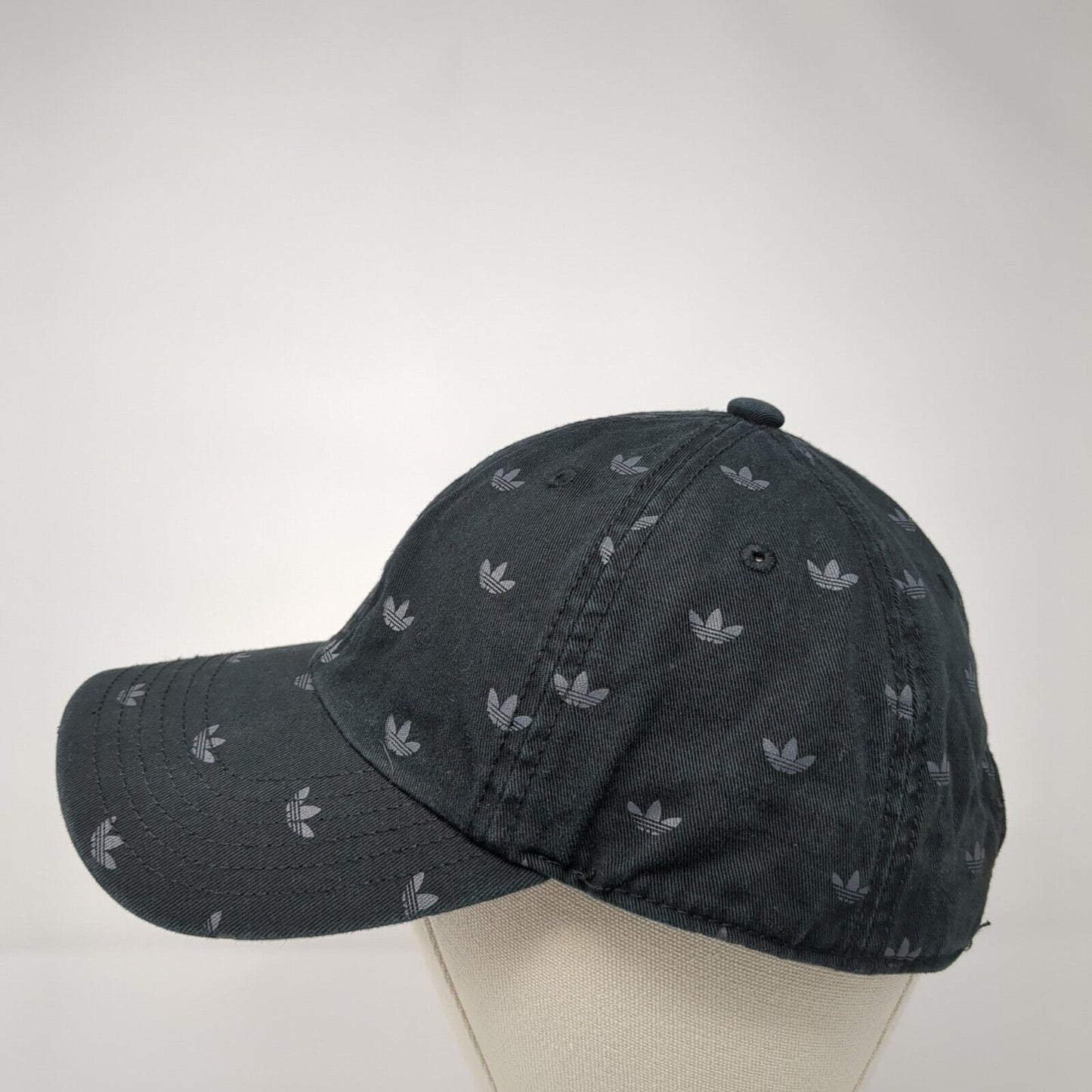 Adidas Trefoil Slideback Hat Black One Size Adjustable All Over Print