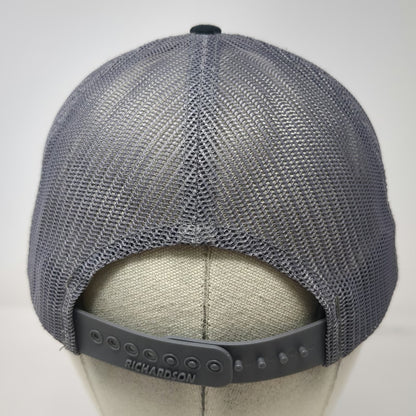 Richardson Trucker Hat Black L Ryker Strong LR Cross American Flag Mesh Snapback