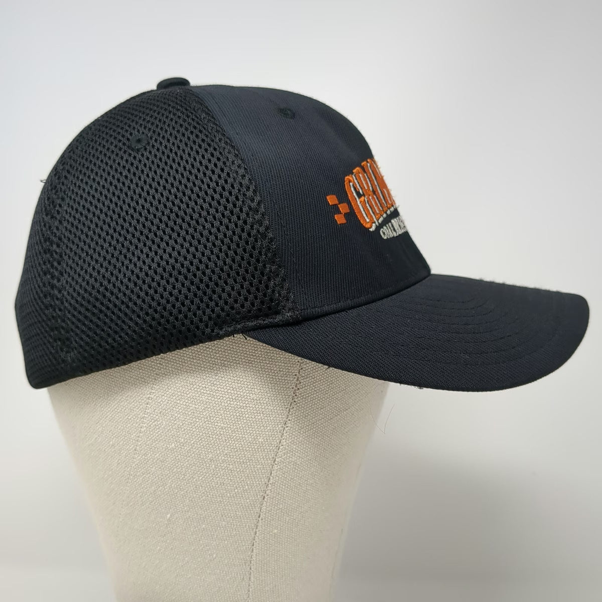 Flexfit Baseball Cap Black XL Grimaldi's Coal Brick Oven Pizzeria Mesh Hat