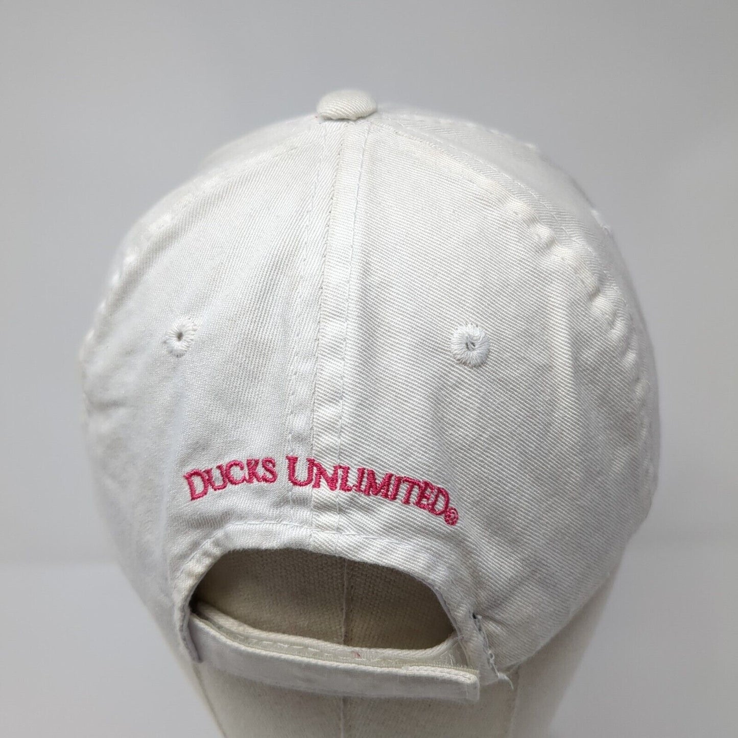 Ducks Unlimited Strapback Hat White Cream One Size Adjustable Outdoor