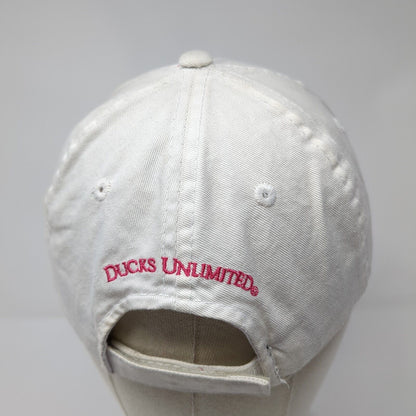 Ducks Unlimited Strapback Hat White Cream One Size Adjustable Outdoor