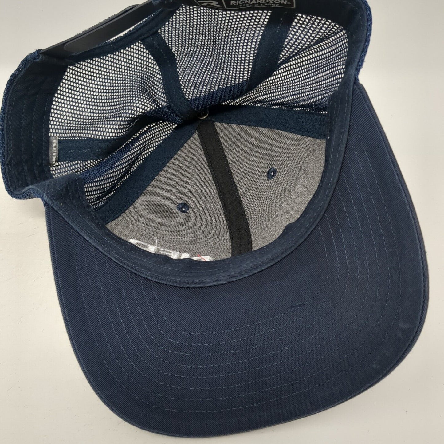 NFD Training Snapback Trucker Hat Blue One Size Mesh Back Embroidered