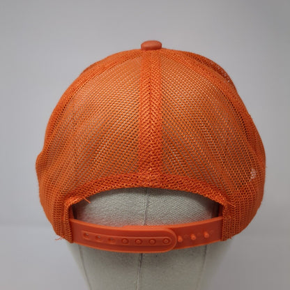 Bass Pro Shops Snapback Trucker Hat Orange OS Adjustable Mesh Back Gone Fishing
