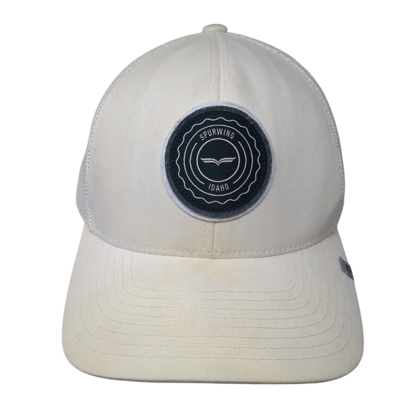 Spurwing Idaho Snapback Trucker Hat White One Size 110 Flexfit Mesh Back Yupoong