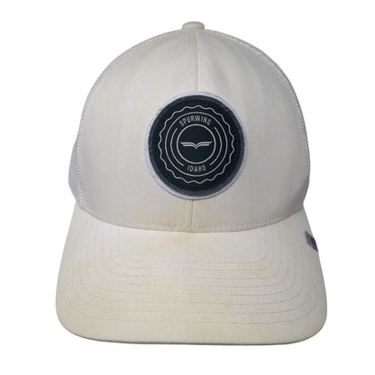 Spurwing Idaho Snapback Trucker Hat White One Size 110 Flexfit Mesh Back Yupoong