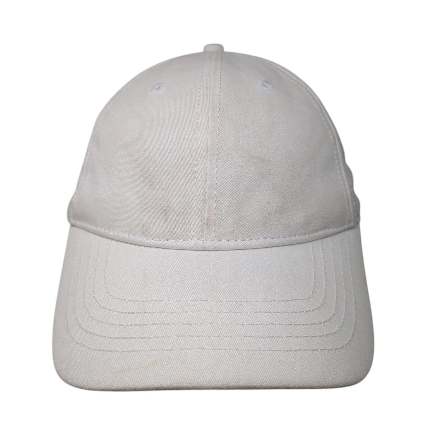 Unbranded Slideback Hat White One Size Adjustable Solid Blank 6 Panel