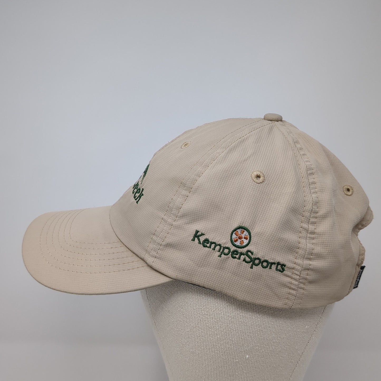 Shoal Creek Strapback Baseball Cap Beige OS Adjustable Embroidered Imperial