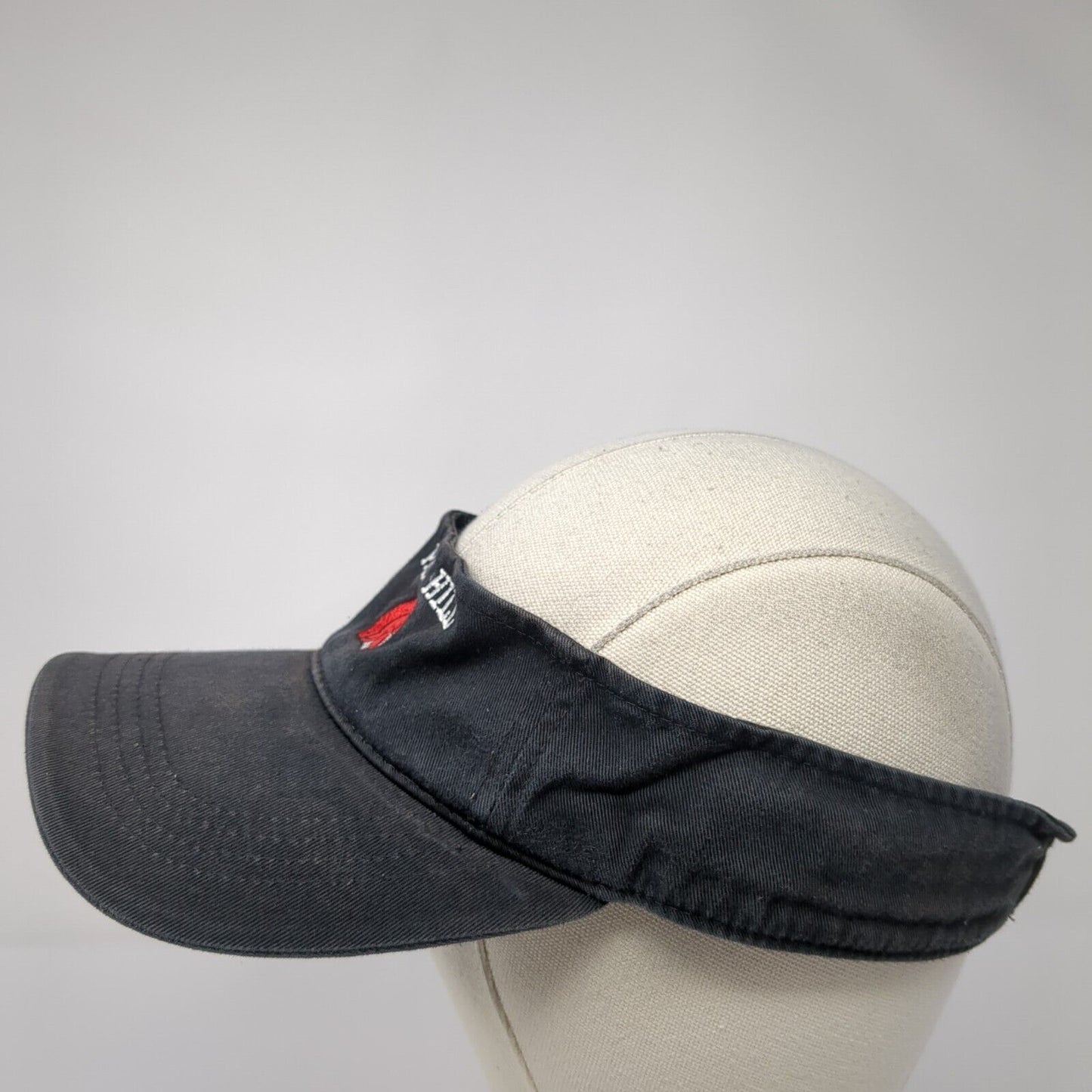 Park Hill Strapback Sun Visor Hat Black OS Adjustable Embroidered Sportsman