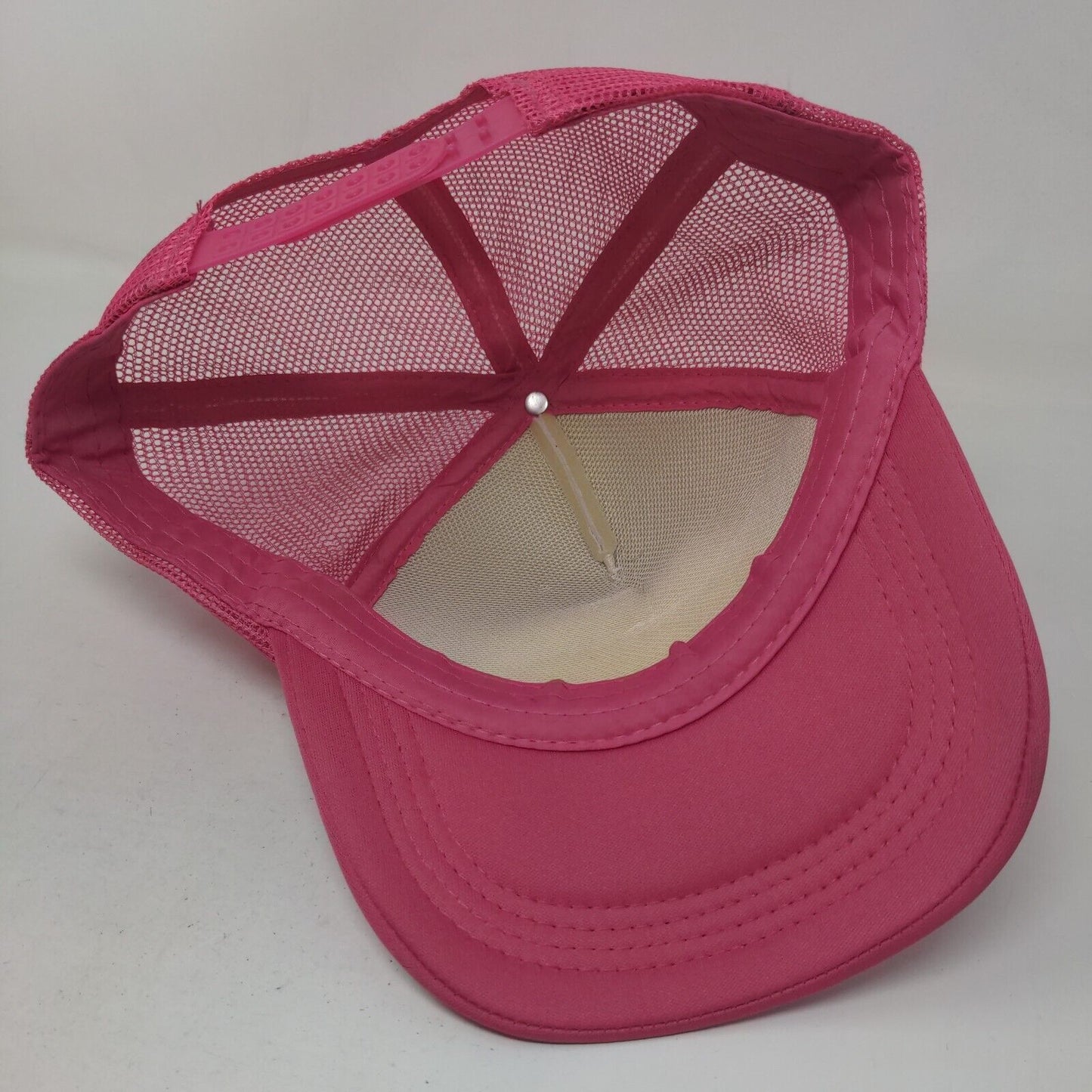 Shark Head Snapback Trucker Hat Pink One Size Mesh Back Adjustable