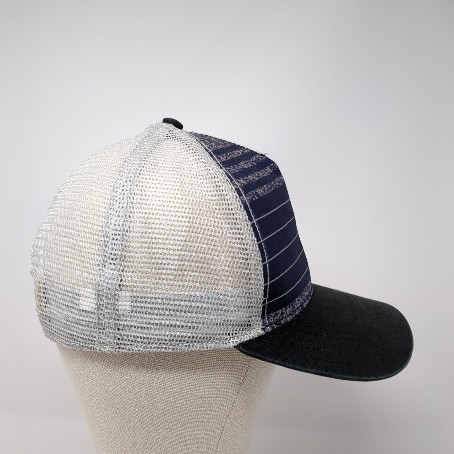 Prana Snapback Trucker Hat Multicolor OS Adjustable Striped 6 Panel Mesh Back