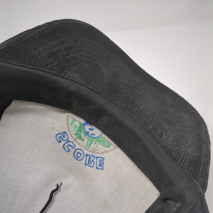Score Snapback Hat Black One Size Adjustable Corduroy Embroidered