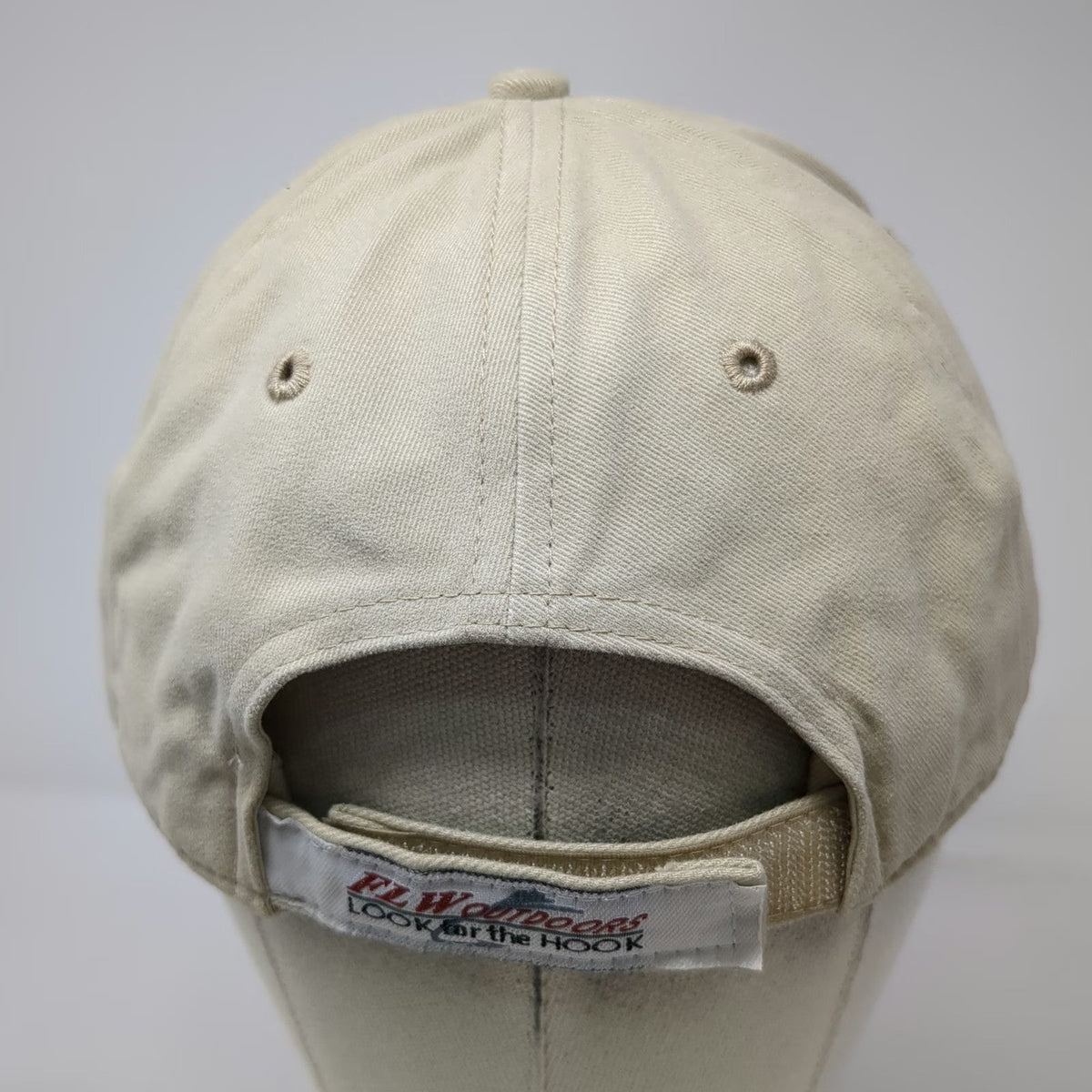 FLW Outdoors Fishing Hat Beige OSFM Baseball Cap American Flag Strapback Hook