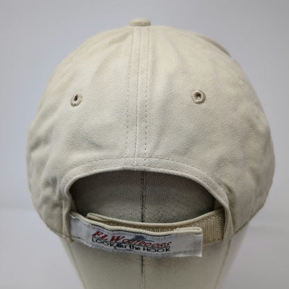 FLW Outdoors Fishing Hat Beige OSFM Baseball Cap American Flag Strapback Hook